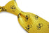 yellow tie with navy bicycle design